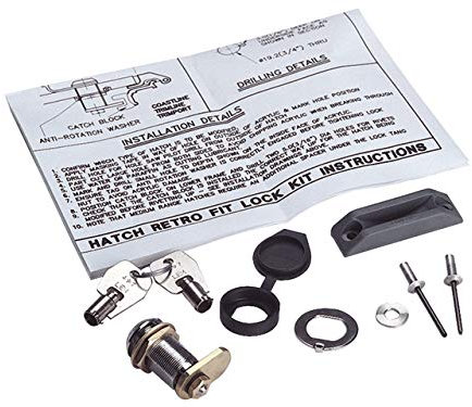 Lewmar Luke Lock & Key Kit S/S, passgenaues Ersatzteil, Nahtlose Installation - 360259990