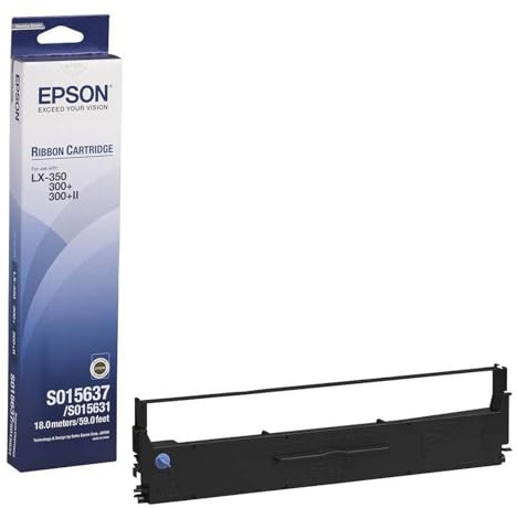 Farbband LX-350, schwarz, kompatibel mit Epson LX300, LX350, LX400, FX80, MX82, RX105-17M C13S015637