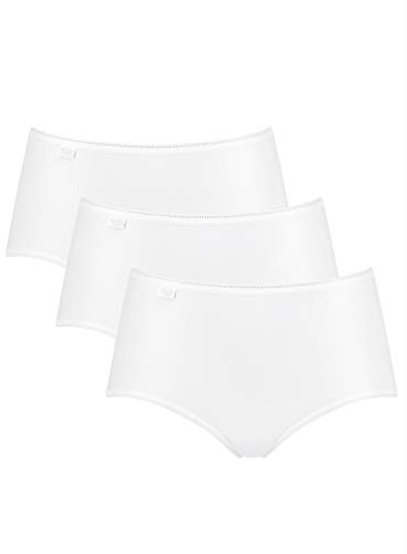 Sloggi Damen Slips 24/7 Microfibre Midi Slip 83010180847 6er Pack, Farbe:Weiß, Wäschegröße:50, Artikel:-0003/03 White