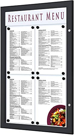 Tableau d'Affichage Extérieur avec Profil Noir 4xA4