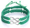 AidShunn Bracelets infinity Braided Handcrafted Adjustable Braided for Men Women Friendship Family Couple 2Pcs