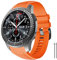 NotoCity Keine Lücke Armband für Samsung Gear S3 Classic/Frontier/Galaxy Watch 46mm, 22mm Silikon Ersatz Uhrenarmbänder für Gear S3 Classic/ S3 Frontier (Orange)