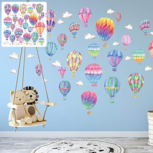 XXL Wandtattoo Heißluftballon Ballons Set verschiedene Motive| Kinderzimmer Aufkleber bunt Wanddeko
