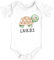 SpecialMe® Baby Body mit Namen Bedrucken Lassen Schildkröte Watercolor Kurzarm Bio Baumwolle weiß 12-18 Monate