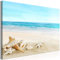 decomonkey Bilder Strand Meer 120x80 cm 1 Teilig Leinwandbilder Bild auf Leinwand Vlies Wandbild Kunstdruck Wanddeko Wand Wohnzimmer Wanddekoration Deko Schale