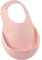 BÉABA Babero de Silicona para Bebé, Impermeable, Ajustable: varias muescas, Flexible y Ligero, Ultrasuave, Fácil de limpiar, Fondo ancho para capturar los alimentos, Rosa