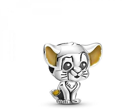 PANDORA Disney Simba Charm-Anhänger aus Sterling Silber, Breite: 14,7mm, 799398C01
