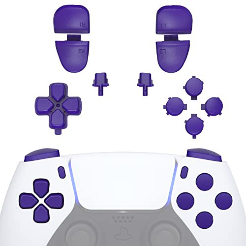 eXtremeRate -D-Pad R1 L1 R2 L2 Triggers Share Options Gesichtstasten für DualSense 5 PS5 Controller, lila Komplettes Set Tasten -Sets mit Werkzeug für Playstation 5 Controller