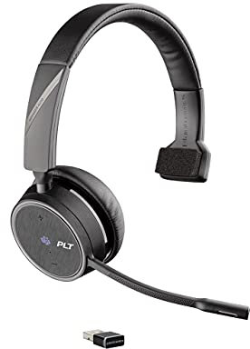 Plantronics - Voyager 4210 UC USB-A Headset (Poly) - Casque Bluetooth mono avec microphone à arceau et annulation de bruit - Connexion à un PC, un Mac et un téléphone portable - Teams (certifié)
