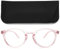 MAGIMODAC Damen Computer Lesebrille Blaulichfilter Leicht Rund Oval Lesebrillen Computerbrille mit Sehstärke Lesehilfe Sehhilfe(Transparent Rosa, 2.50)