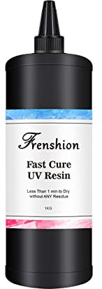 1KG Lastest Uv Hard Resin,45S Fastest Induring,Ultraviolet Solar No Yellewing Resina ad alta trasparenza per la produzione di gioielli Colata e rivestimento,Artigianato fai-da-te