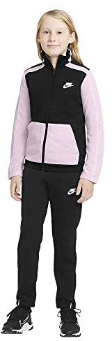 Nike Unisex Kids K NSW Futura Poly Cuff TS Tracksuit, Black/Black/Black/White, L