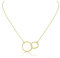 AFSTALR Gold Kette mit 2 Ringen Neinander Verschlungene für Damen Ringe Kette Zwei Kreise Halskette für Frauen
