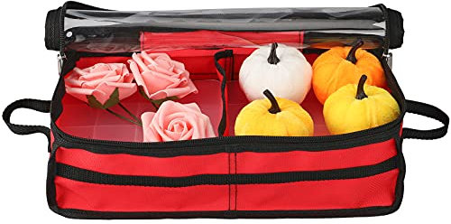 HYLYING Aufbewahrungsbox mit Trennwänden, für 64 Ornamente bis 10,2 cm Durchmesser, Weihnachtszubehör