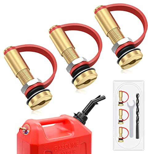 Okimyi Fuel Gas Can Vent Caps, 3 Pack Upgrade Fuel Gas Can Vent Kit, Fuel Gas Tank Vent Caps for Gas Can Fuel Tank Water Jug to to Allow Faster Flowing