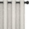 Deconovo Gardinen Verdunkelung für Schlafzimmer Dicke Thermovorhang Kälteschut Hitzeschutz Thermo Vorhänge mit Ösen Abdunkelnd Vorhang mit Muster, 245x140 cm(HöhexBreite), Diamant Creme, 2er Set