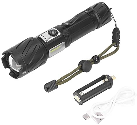 XHP160 + COB Rot und Weiß Helle Starke Taschenlampe USB Wiederaufladbar Wasserdicht 6 Modi Taschenlampe Magnetisch Teleskop-Zoom für Zuhause Outdoor Reisen Camping Notfall Abenteuer Reisen Wandern