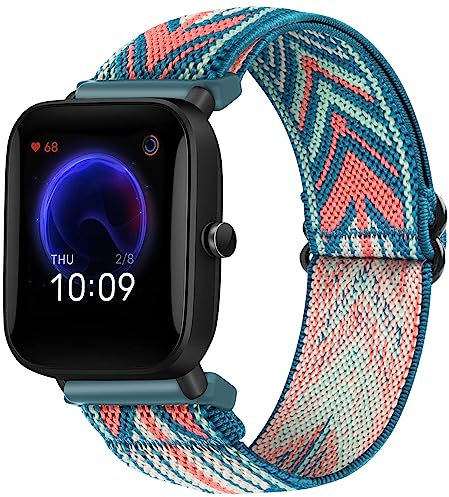 SITAFU Armband für Amazfit Bip,20MM Nylon Elastisches Verstellbares Sportarmband für Amazfit GTS Geflochten Ersatzarmband für Amazfit Bip U/Bip U Pro/Bip lite/Amazfit GTS 2 mini/GTS 2/GTS 2e