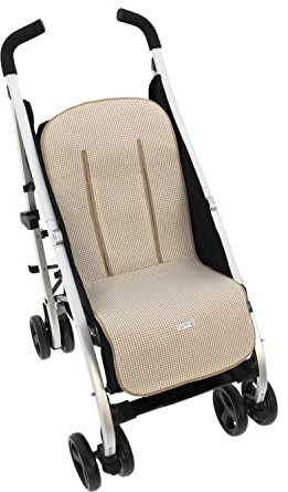 Funda de Verano Universal para Silla Paseo Ligera Rosy Fuentes-Colchoneta para Silla Ligera-Transpirable-Compatible con Maclaren, Bugaboo Bee, Cibex, etc. 0-camel