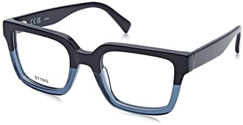 Sting Unisex VST447 Sunglasses, Transparent Blue, 50