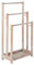 RELAX4LIFE 3-Tier Towel Rack, Freestanding Towel Rail Towel Holder with Bottom Shelf & Anti-Tipping Device, Wooden Towel Drying Bar Stand for Bathroom Hotel Poolside (Washed White)