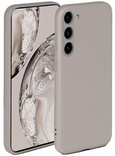 ONEFLOW Soft Case für Samsung Galaxy S23 Plus Hülle aus Silikon mit Kameraschutz, Silikonhülle mit erhöhtem Schutz fürs Display, Backcover Schutzhülle, weiche Handyhülle, Taupe