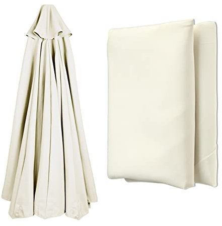 NAFGQIY Toldo Sombrilla 8 Varillas 3 Metros/2.7 Metros Ventilado Recambio Tela Sombrilla Parte Superior para Sombrilla De Exteriores, Patio, Jardín, Playa, Piscina, Paraguas Grueso Y Fuerte