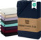 Utopia Bedding - Spannbettlaken 180x200cm Bis 30 cm - Marineblau - Gebürstete Mikrofaser Spannbetttuch - Oeko Tex Standard 100
