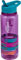 Décor Quad Bands, borraccia per bambini da 750 ml, senza BPA, con cannuccia, a prova di perdite, ecologica, lavabile in lavastoviglie, con tappo a ribalta, colore rosa, con cannuccia e polsini