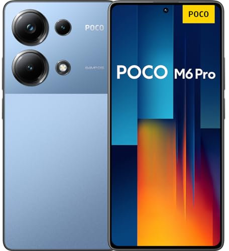 Xiaomi POCO M6 Pro, Téléphone Mobile 12/512Go Bleu, Carte SIM Non Incluse, Smartphone Android, Version FR