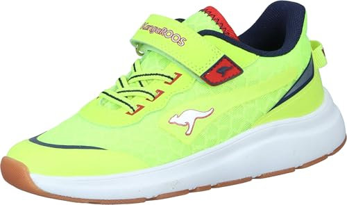 KangaROOS Unisex Kinder Kb-Fancy Ev Sneaker, Lime Fiery Red, 33 EU