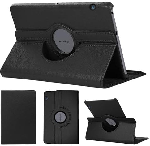 SWEIMEN 360° Rotating Case for Huawei MediaPad T5 10 Tablet Multiple Angle Adjustable Stand Flip Cover