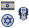 Aspcsmomt Flaggenaufnäher, bestickt, taktischer Moral-Klettverschluss, zum Aufnähen auf Rucksack, Jacke, Mütze, Uniform, Mantel, Hut (Israel-Set)
