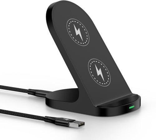 Pixel 9 Fast Charging Wireless Charger Stand for Google Pixel 10 Pro XL 9a 8 7,Samsung Galaxy S25 Ultra Z Flip/Fold7 6 S24FE S23Plus S22,15W Wireless Charging Station for iPhone 17 Pro Max 16e 16 Plus