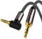 VIOY Aux Cable (30CM)，3.5mm Male to Male Headphone Cable 90 Degree Right Angle, Jack to Jack Audio lead for Car Aux, iPhone, iPad, iPod, TV, Laptop, and Speakers