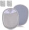 Bamyli 2Pcs Pot Holders with Pocket,Silicone Pot Holder,Oven Gloves Set Heat Resistant Anti-Slip Pot Holder Mitt with 2 Sticky Hooks for Cooking Kitchen(Grey)
