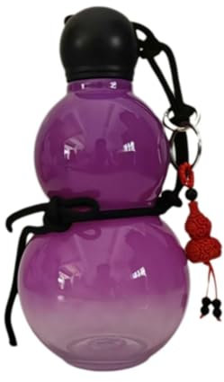 Yiokii Botella de agua de calabaza, botella de agua deportiva única de viaje para gimnasio, botella china de inspiración retro Wu Kong, botella de agua duradera de 800 ml estilo calabaza