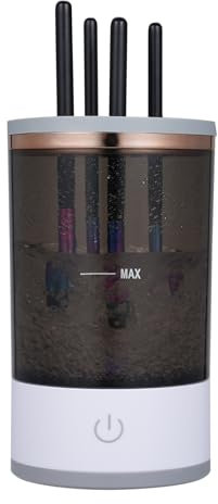 Layhou Appareil de nettoyage de pinceaux de maquillage électrique automatique pour toutes les tailles de pinceaux de maquillage