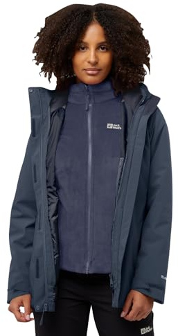 Jack Wolfskin Damen Rotwand 3in1 Jkt W, Midnight Sky, XL EU