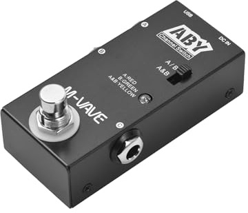 SHUAIGUO ABY Line Selector AB-Schalter Mini-Gitarreneffektpedal True Bypass Gitarren-Bass-Pedal AB-Box – ABY-Kanalschalter