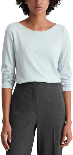 Marc OߴPolo Damen Langarmshirt aus Bio-Baumwolle Basic