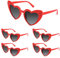 Bouiexye 5 Brillen Rot Herz Sonnenbrille Bachelorette Sonnenbrille Vintage Glasses Brille Herzform für Hochzeit Brautjungfer Partygeschenk Zubehör (5, Rot)