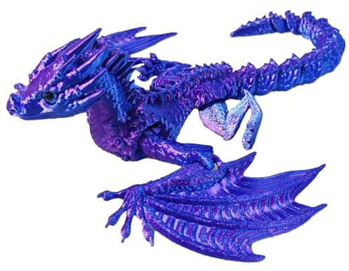 Dragón de cristal verde impreso en 3D morado, decoración del hogar, juguetes de escritorio ejecutivos, decoración de oficina en casa, juguetes de escritorio para fiesta de cumpleaños