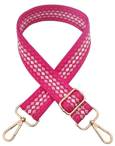 YKAFADE Schultergurt für Tasche Verstellbar 72-130CM Taschengurt Breit 3.8cm Umhängetaschen Strap Taschenband Schulterriemen Tragegurt für Handtaschen Schultertaschen Tragetaschen -Hot Pink