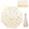 Toldo de Recambio de Sombrilla 4M-8Varillas, Impermeable Cubierta De Sombrilla De Tela De Repuesto, Protección UV (Beige)