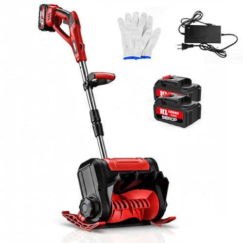 LADECNERHT Spazzaneve Senza Fili, Pala da Neve Elettrica, 21v 12 (30 Cm), Senza Fili, Senza Spazzole, con 2 Batterie da 3ah E Caricabatterie per Neve Bagnata E Pesante