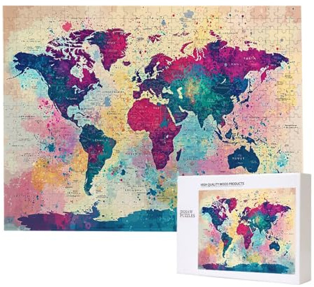Puzzle für Erwachsene 4000 Teile Weltkarte 140 x 87cm Puzzles für Erwachsene Pädagogisches Spiel Herausforderung Spielzeug 4000 Teile Puzzles für Kinder Als Geschenk und Wanddekoration l-778