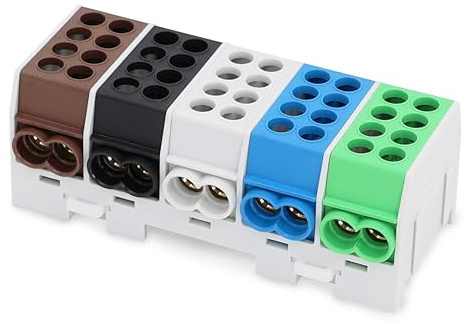 RSE Hauptleitungsabzweigklemme Abzweigklemme 5-polig RSE-HLAK-25-5P grau/blau/grün für TH-Hutschiene