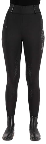 Imperial Riding Reitlegging IRH Comfi Sparks, Damen-Reitlegging mit Silikon-Vollbesatz, 4-Wege-Stretch, hohem Bund und Handytasche
