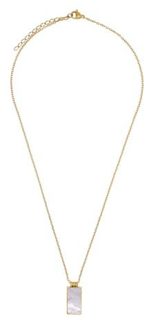 Heideman Halskette Damen Lenya mit Perlmutt-Anhänger Edelstahl | Filigrane Kette mit schimmerndem Anhänger, individuell verstellbare Länge, zeitlos schön, als Geschenk für Freundin
